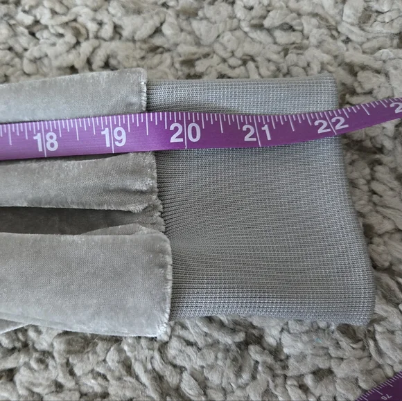 Daya By Zendaya Velour Velvet Silver Gray Track Jacket Zip Up Long Sleeve Sz XS - Picture 14 of 16